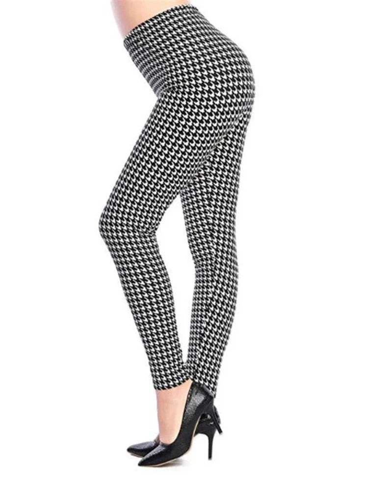 Leggings De Cuadros Estampados Push Up