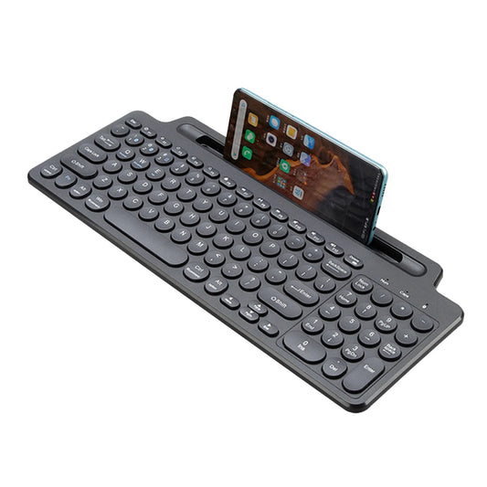 Teclado inalámbrico Bluetooth 2,4G con soporte para tableta/teléfono, Compatible con iOS, Android, Windows, tablet, IPad.