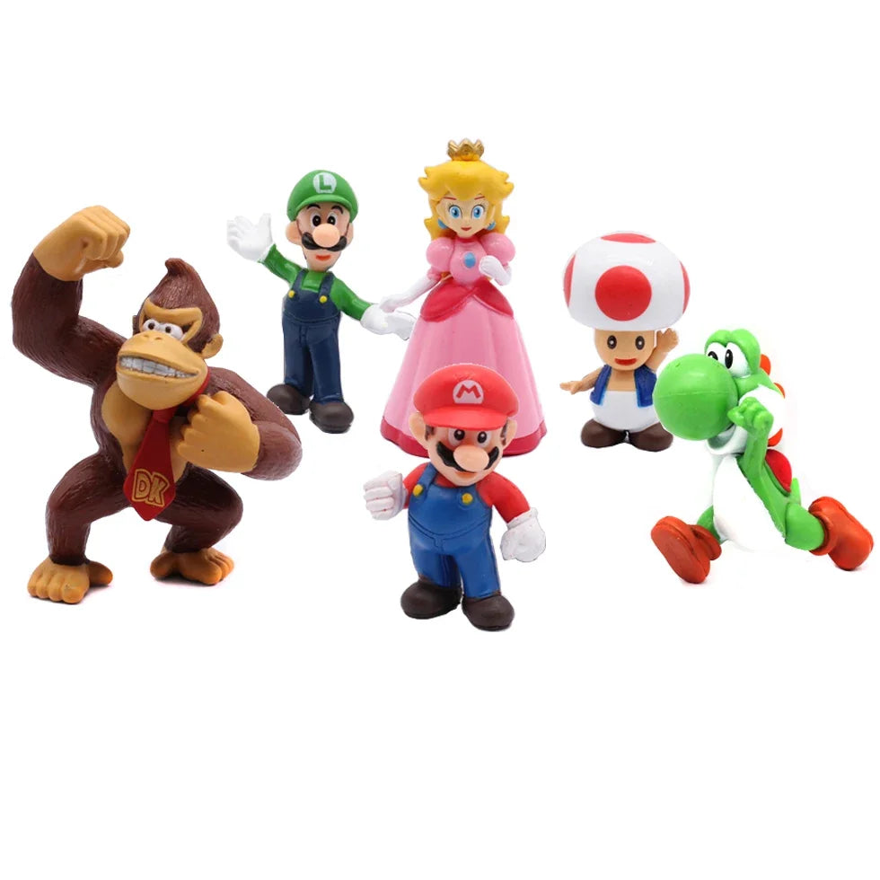 Figuras de accción colecccionables Super Mario Bros, 6 unids/set