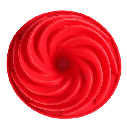 Molde para pasteles de silicona con forma de espiral grande 3D.