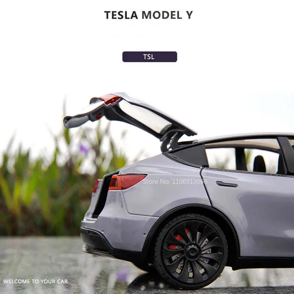 Tesla Modelo Y con luz y sonido 1/24