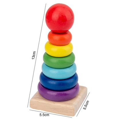 Juguete Montessori para bebés, martillo de bolas de madera 3D para niños, rompecabezas de aprendizaje temprano