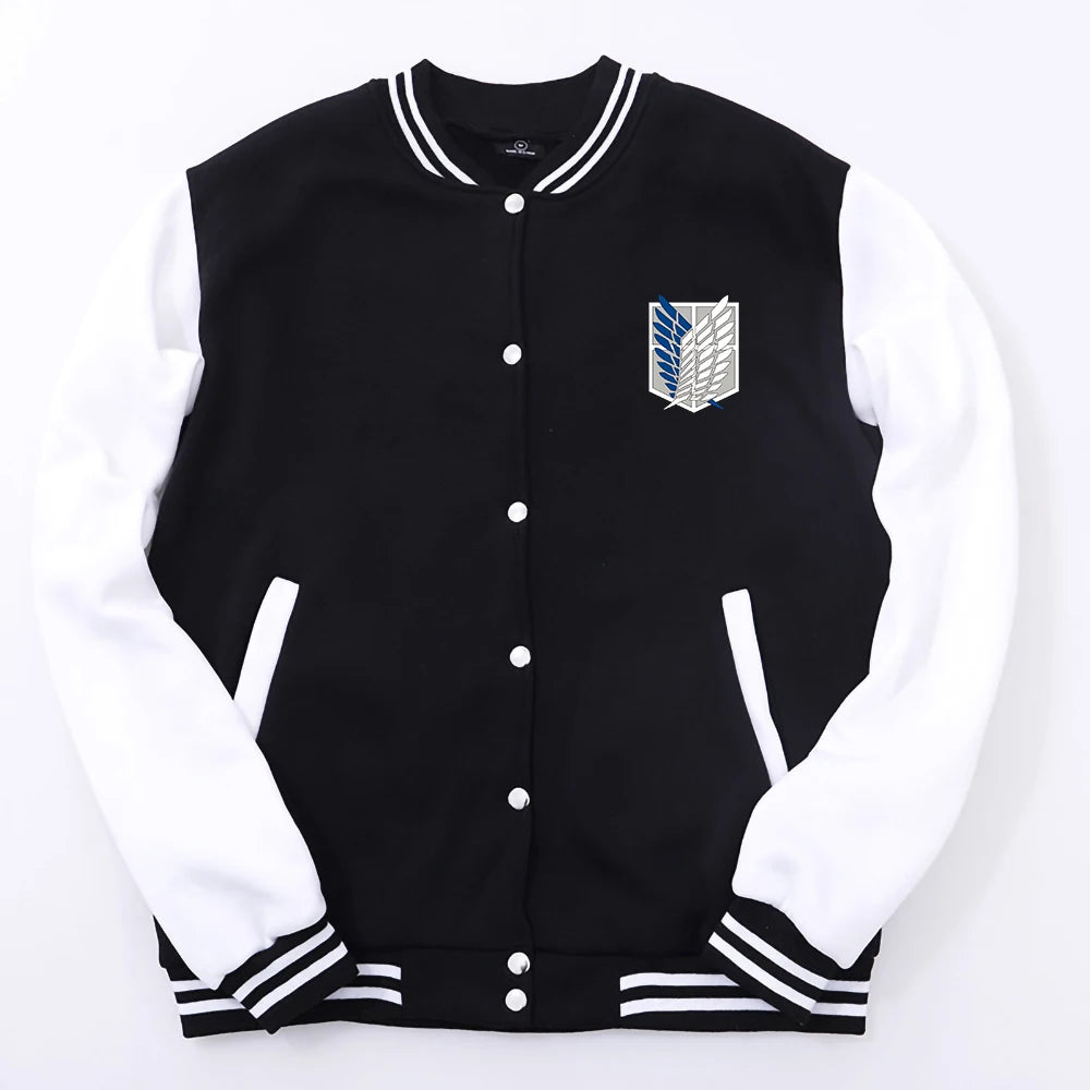 Chaqueta estilo beisbol Shingeki No Kyojin, escudo Tropa de Reconocimiento