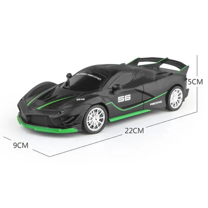 coche deportivo de Control remoto de alta velocidad Luz LED RC 1/18 2,4G