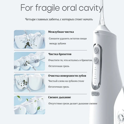 Irrigador bucal USB recargable, hilo Dental portátil