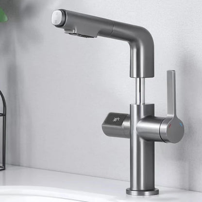 Llave para lavamanos de baño con pantalla Digital. Diseño moderno, elegante.