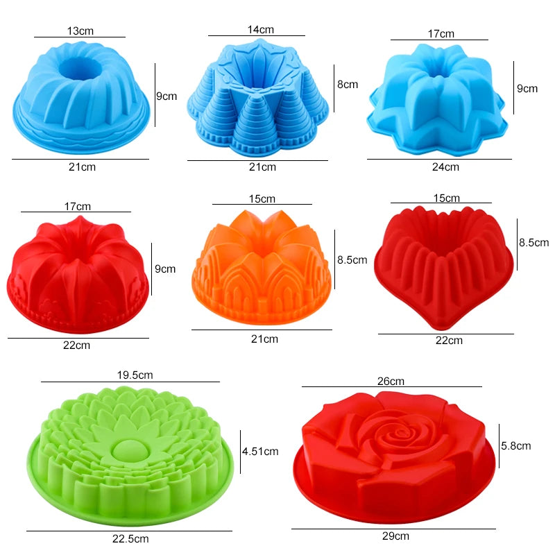 Molde de silicona para pastelería con forma 3D, para hornear pasteles, Mousse, postres.