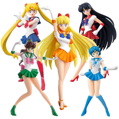 Figura de acción de Anime Sailor Moon. 5 uds