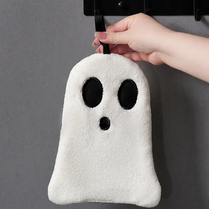 Toallas de mano de Halloween con forma de fantasma para baño.