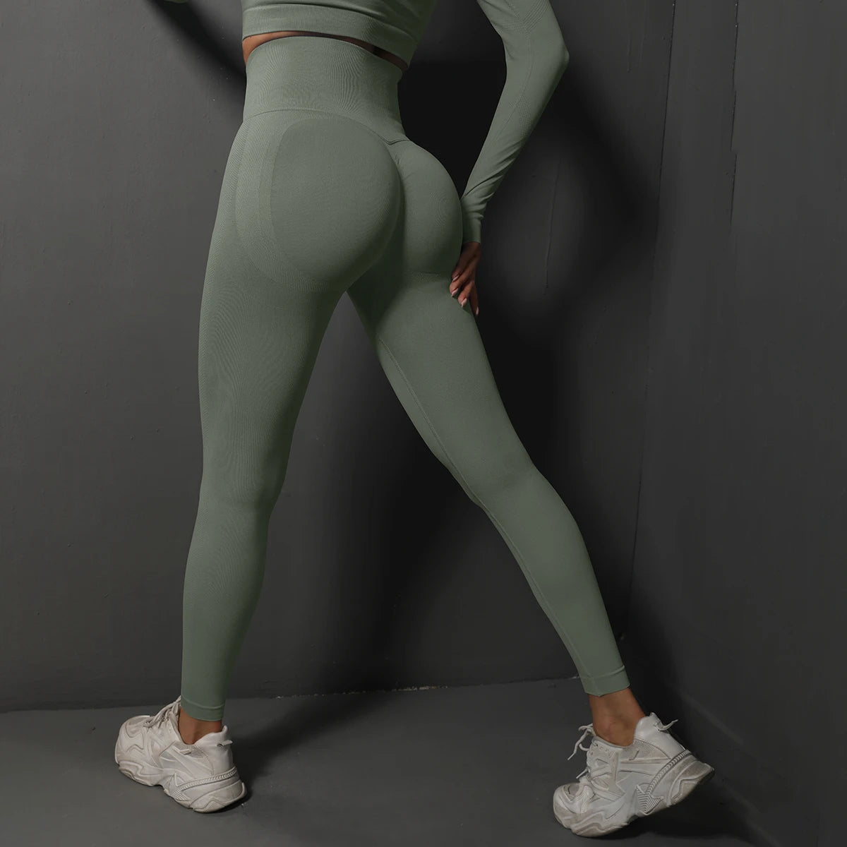 Leggings de gimnasia sin costuras cintura alta