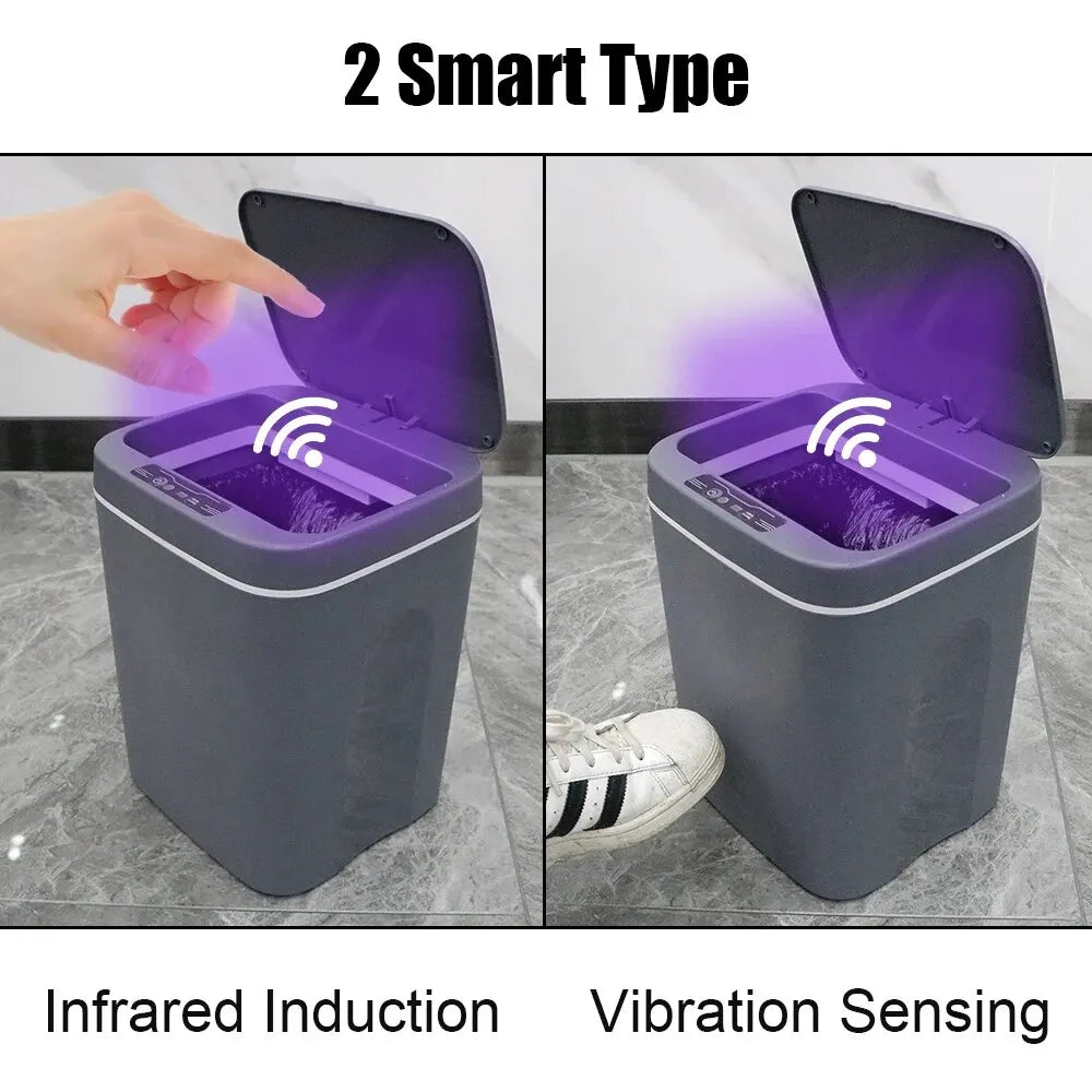 Basurero de inducción inteligente para baño, con Sensor táctil