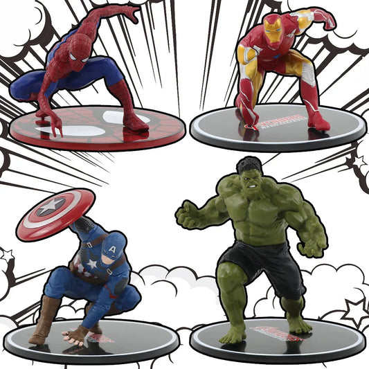 Figura de superhéroes SpiderMan Ironman Capitán América Hulk