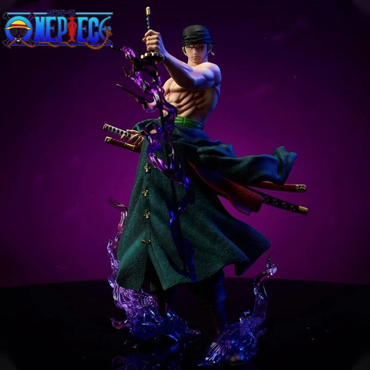 Figura de Anime de One Piece, figura de Roronoa Zoro, tamaño 23cm.