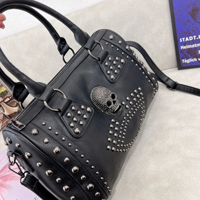 Bolso de mano de PU Skull Punk