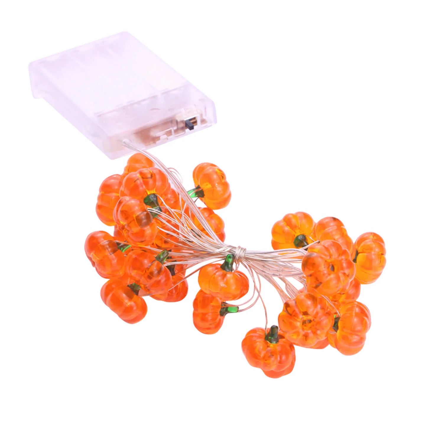 Cadena de luces LED con forma de calabaza de terror, de globo ocular, portátil, USB, 20 y 40 LED