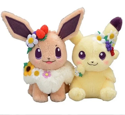 Peluche de Pikachu y Eevee festival de Primavera de 18 cms