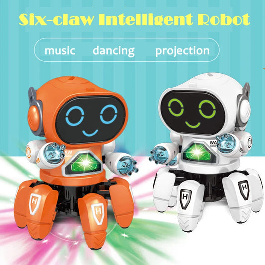 Mascota digital, robot de baile con 6 patas