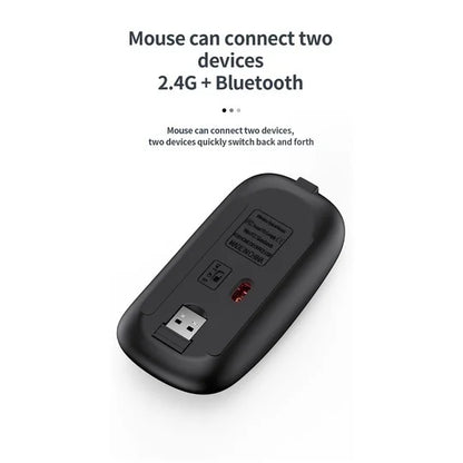 Kit de teclado y mouse Bluetooth para ordenador portátil, recargable, USB, 2,4G