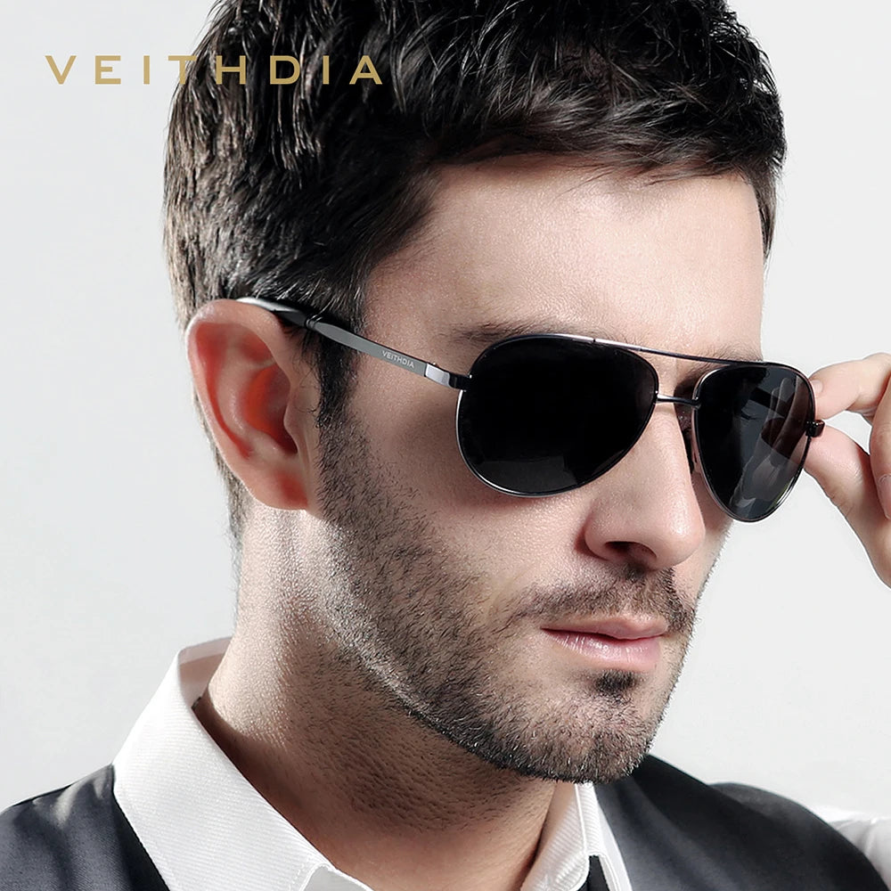 Lentes de sol Unisex estilo piloto UV400 Veithdia 1306