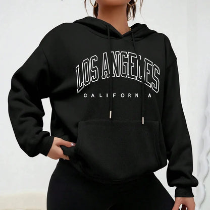 Sudadera De Moda De Estilo Americano Los Ángeles Arte Letra