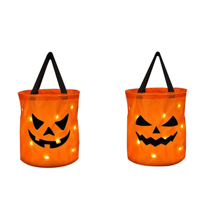 Bolsa de Halloween con luz LED para dulce o truco