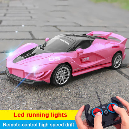 coche deportivo de Control remoto de alta velocidad Luz LED RC 1/18 2,4G