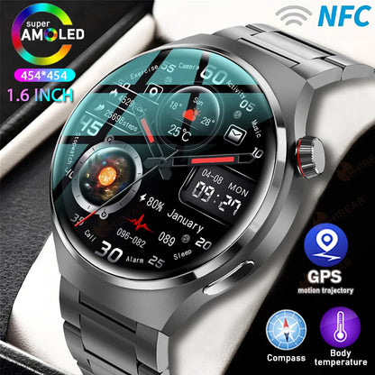 Reloj inteligente HUAWEI GT4 Pro GPS NFC Pantalla HD, ritmo cardíaco, Bluetooth, llamadas IP68 impermeable