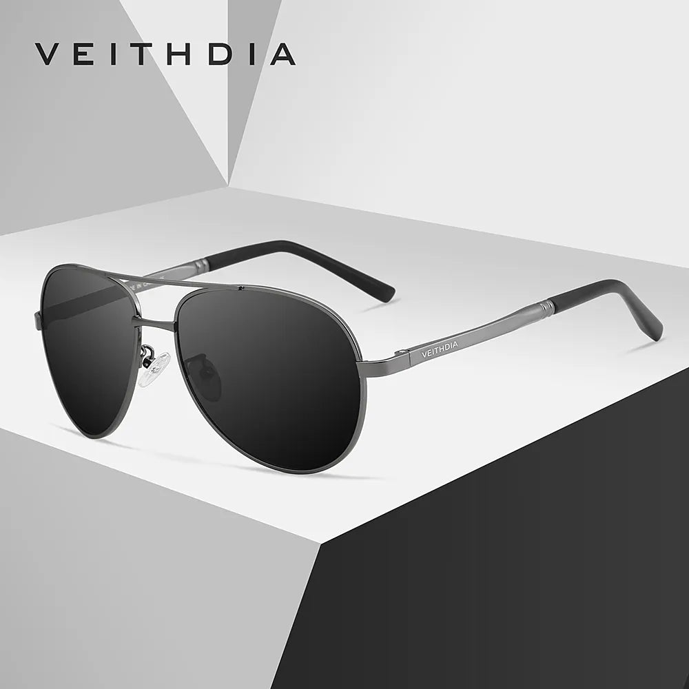 Lentes de sol Unisex estilo piloto UV400 Veithdia 1306