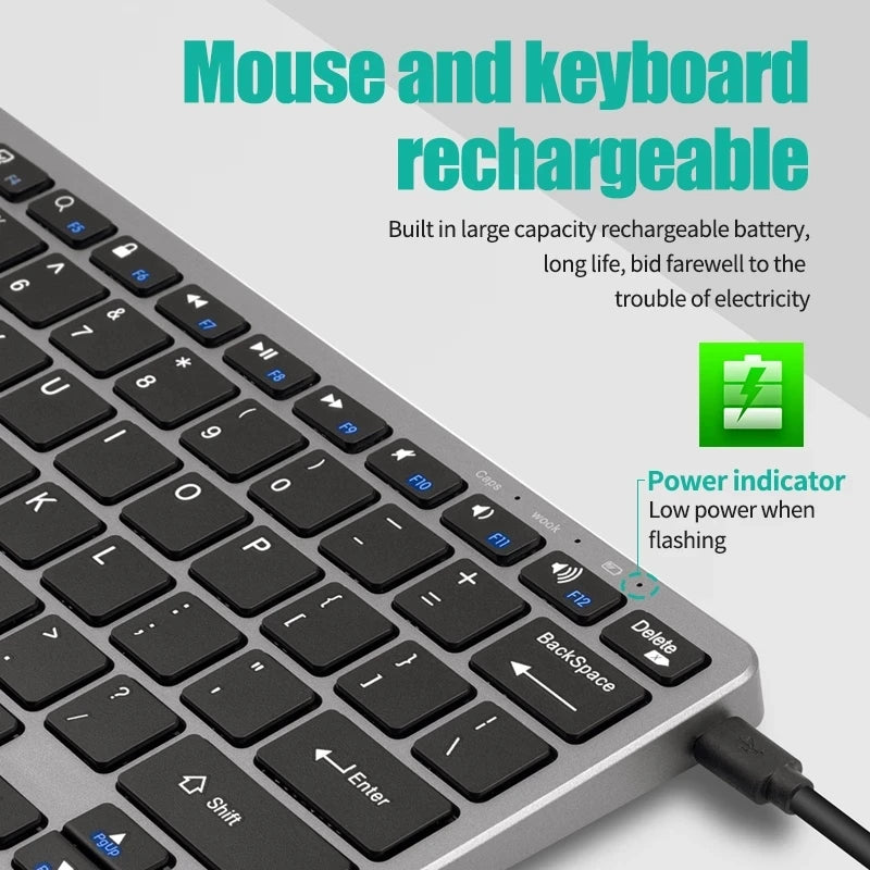 Teclado + mouse Inalámbricos Bluetooth