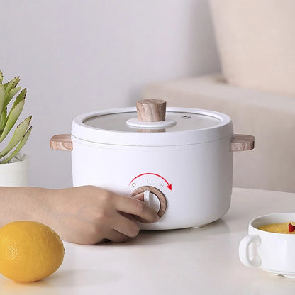 Mini olla multifunción eléctrica. Ideal para sopas, guisos, fideos y comida saludable.