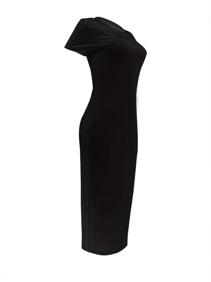 Vestido Largo Negro Talla Grande XS-5XL