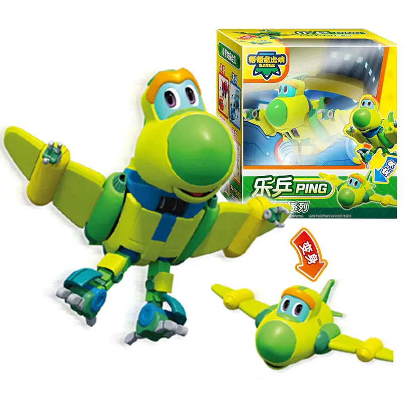 ABS Min Deformación Gogo Dino Explorers REX Transformación Coche Avión Motorboat Grúa Gogo Dinosaur