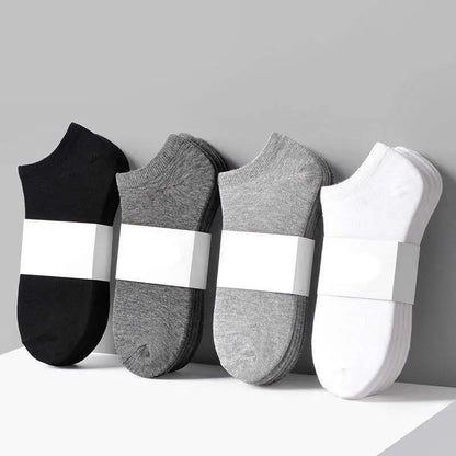 Pack de Calcetines de algodon Tobilleros para Mujer. Colores Blanco y Negro, 10 y 5 Pares.