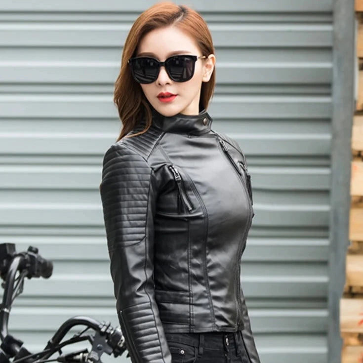 Chaqueta de cuero Biker clásica - Fitaylor