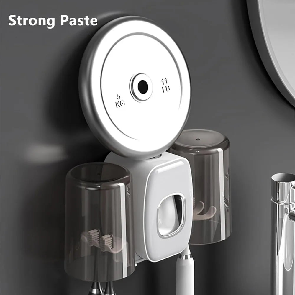 Dispensador automático de pasta de dientes, soporte para cepillos de baño