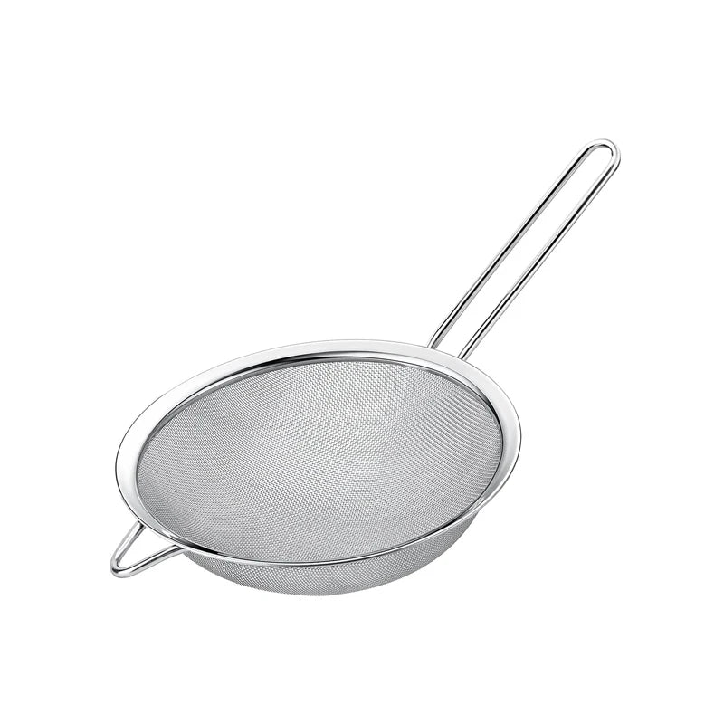 Set accesorios para cocina de acero inoxidable. Coladores de malla fina.