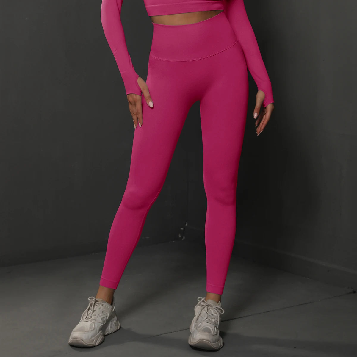 Leggings de gimnasia sin costuras cintura alta