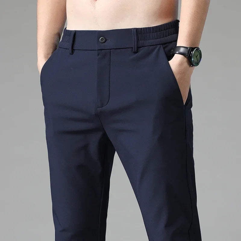 Pantalones Slim casual, cintura elástica