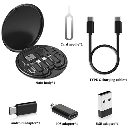 Kit de cable adaptador de carga multi USB, juego de conversión USB C USB A y tipo C a macho Micro/Tipo C