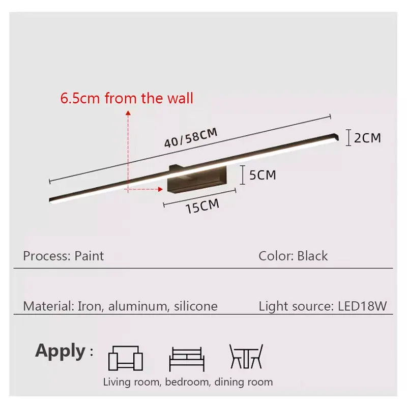 Luces Led para espejo de pared para baño