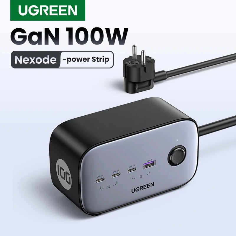 UGREEN Adaptador 100W estación de carga GaN QC 3.0