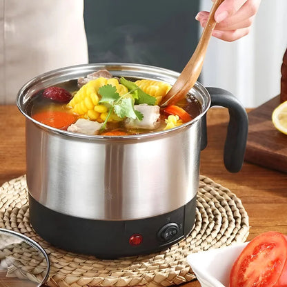 Mini olla eléctrica multifuncional para sopas, guisos y fideos, olla cómoda y rápida.