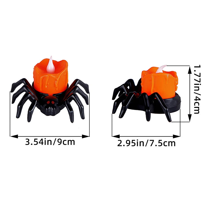 Lámpara de calavera de araña con luz LED