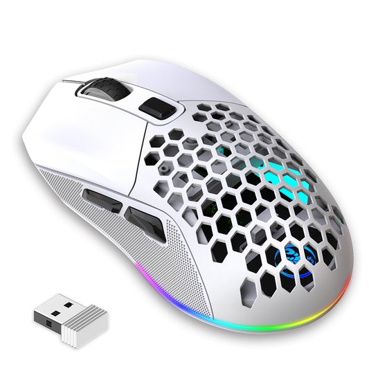 Mouse inalámbrico de modo Dual T28, para juegos. Batería recargable de 600mAh.