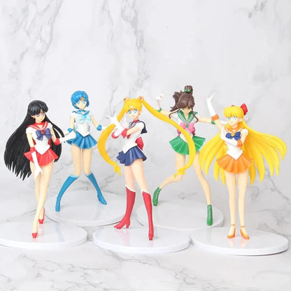 Figura de acción de Anime Sailor Moon. 5 uds