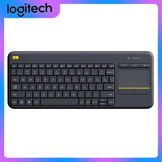 Teclado táctil inalámbrico Logitech K400 Plus, con panel táctil, para PC, notebook, Android, Smart TV.