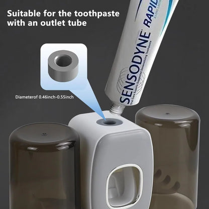 Dispensador automático de pasta de dientes, soporte para cepillos de baño