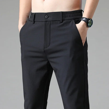 Pantalones Slim casual, cintura elástica