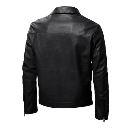 Chaqueta de PU de moto delgada