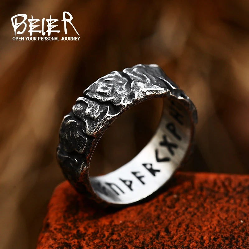 anillo acero inoxidable nudo vikingo nórdicos Trinity